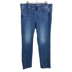 Torrid Lean Jean Straight Jeans Womens 1X 1R Blue High Rise Stretch Med Wash